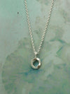 Kette kleiner gedrehter Kreis 925er Silber