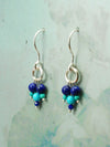 Ohrringe kleiner Kreis mit Lapislazuli und Türkis