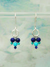Ohrringe kleiner Kreis mit Lapislazuli und Türkis