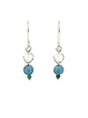 Ohrringe Blue Topaz Kugel, 925er Silber