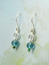 Ohrringe Blue Topaz Kugel, 925er Silber