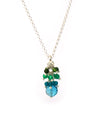 Kette Traube mit Blue Topaz, 925er Silber