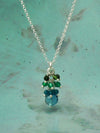 Kette Traube mit Blue Topaz, 925er Silber