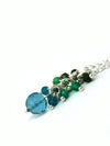 Kette Traube mit Blue Topaz, 925er Silber