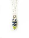 Kette Traube mit Peridot, Tansanit, 925er Silber