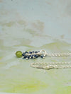 Kette Traube mit Peridot, Tansanit, 925er Silber